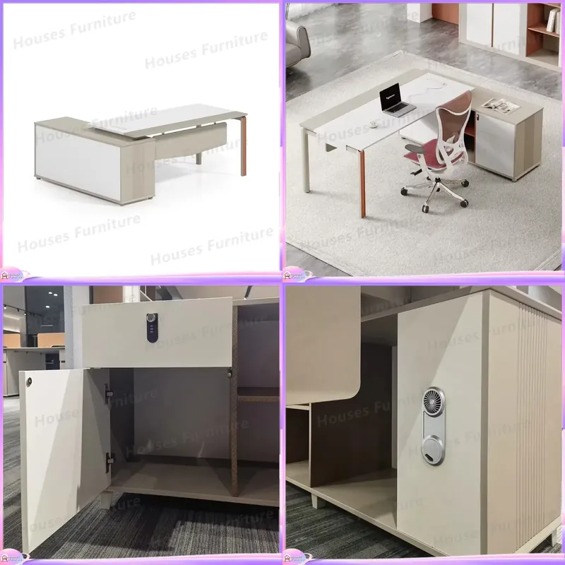 Office Tech Furniture - L Shaped Executive Desk Modern Office