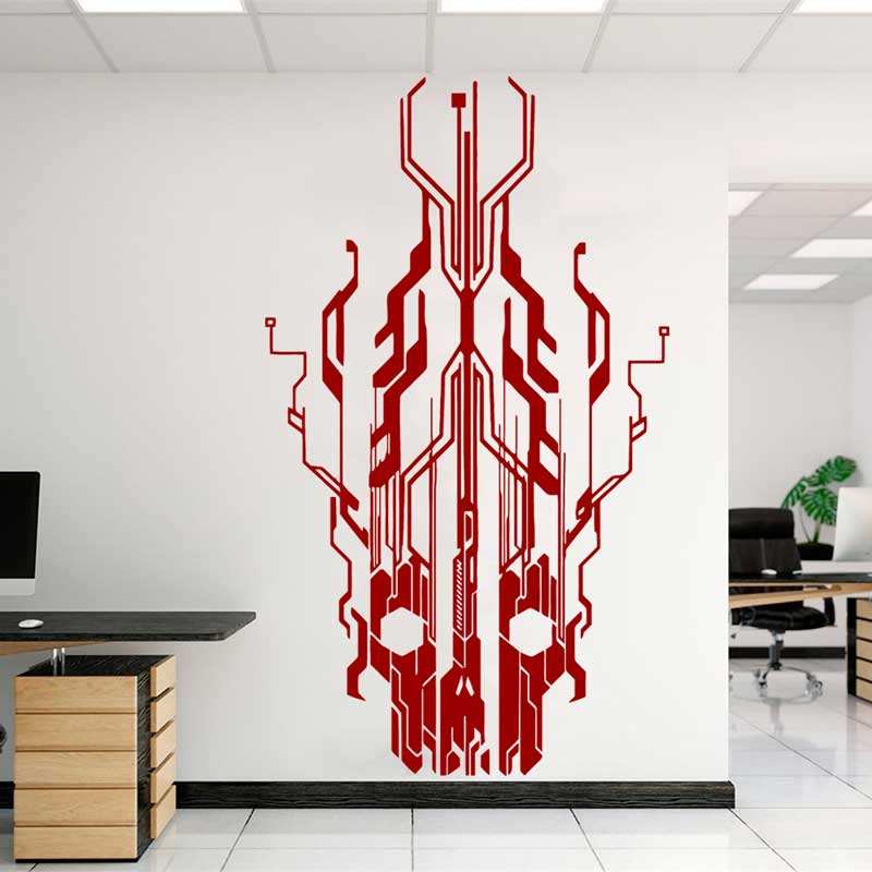Chip Circuit Tech Skull Vinyl  - Office Tech Furniture recension och pris