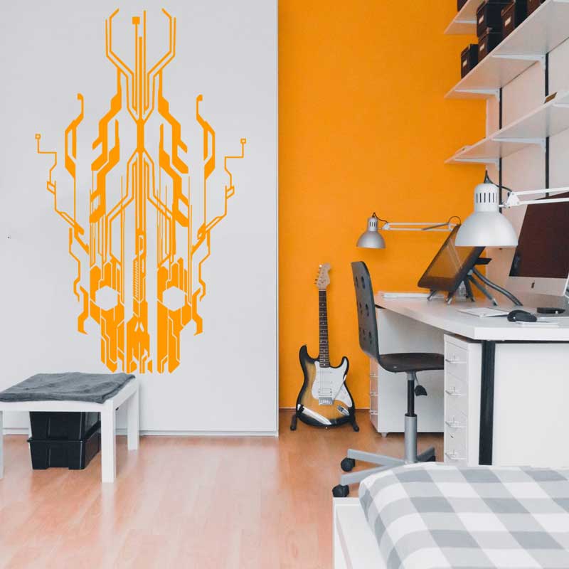Chip Circuit Tech Skull Vinyl  - Office Tech Furniture recension och pris
