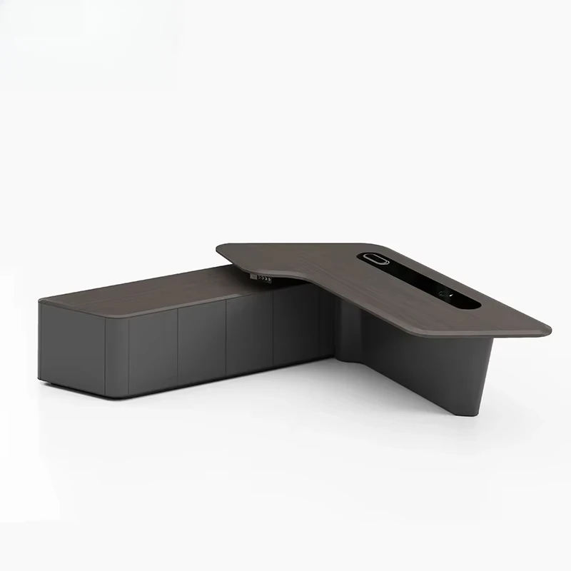 L Shape With Drawer White Luxu - Office Tech And Management recension och pris