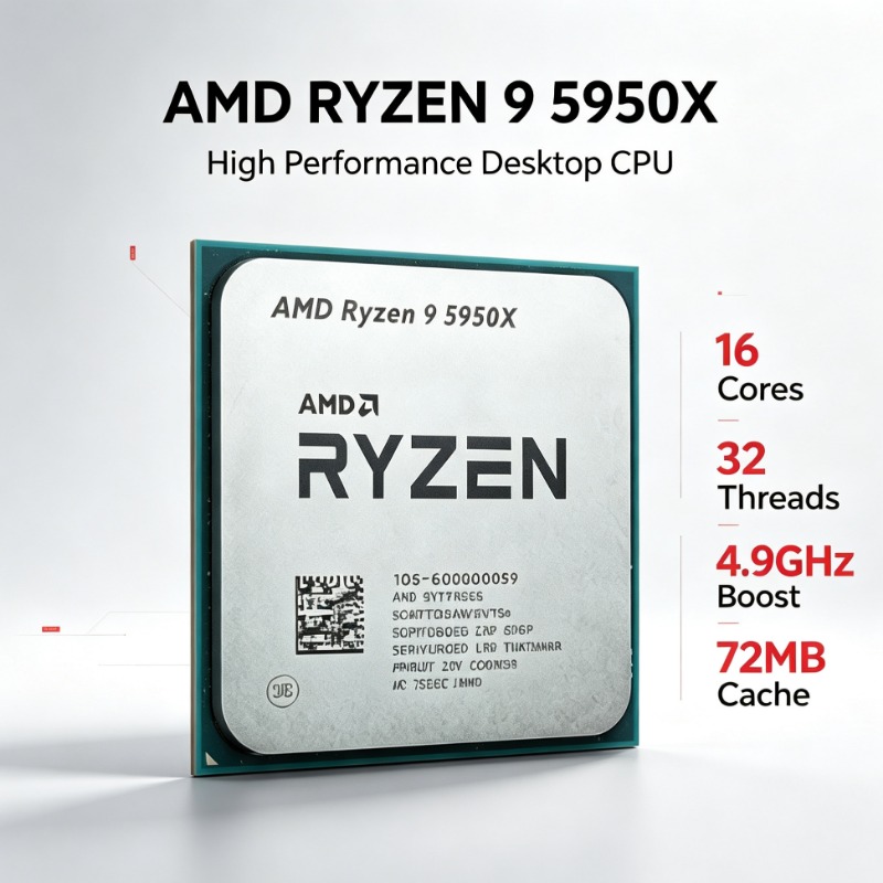 AM4 Processor AMD Ryzen 9 5950 - Amd Cpu Ryzen 9 recension och pris